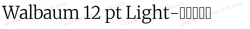 Walbaum 12 pt Light字体转换